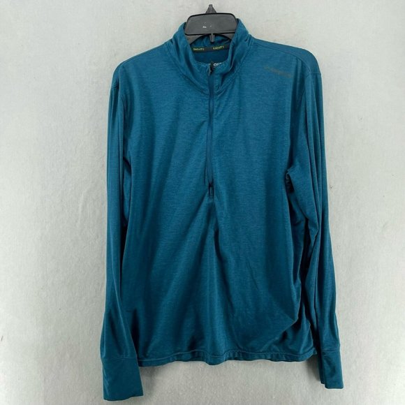 Brooks Jackets & Blazers - Brooks Jacket Women's Sz L Blue Turquoise Drilayer Technology Half-Zip Mock Neck